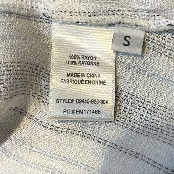 ANTHROPOLOGIE CLOTH & STONE Long Sleeve Striped Fringe Tie Tassel Top Size Small - Picture 5 of 6